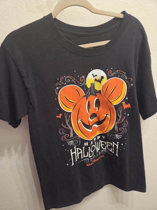 Disney Tops - Disney Black & Orange Mickey Pumpkin Halloween Tee